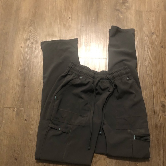 Scrub Star Womens Gray Thread Drawstring Cargo Medical Pockets Pants Size XS - Picture 3 of 15